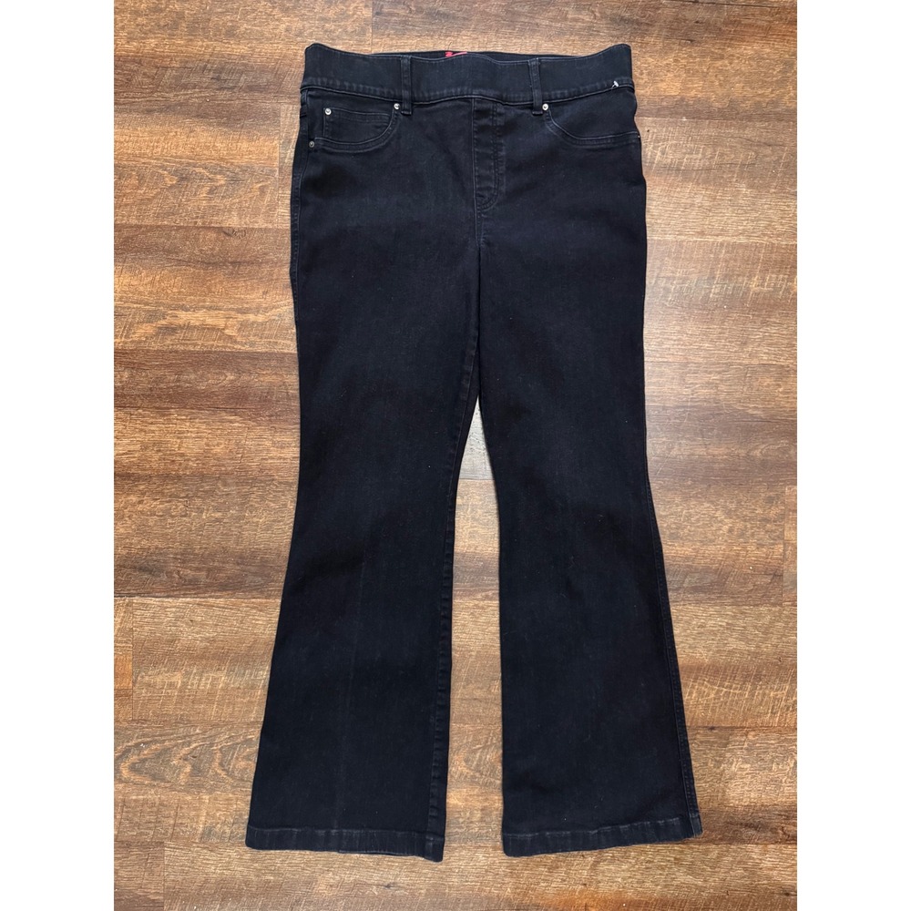 SPANX Black Flare Jeans Pants Size 1X Stretch Plus Size High Rise